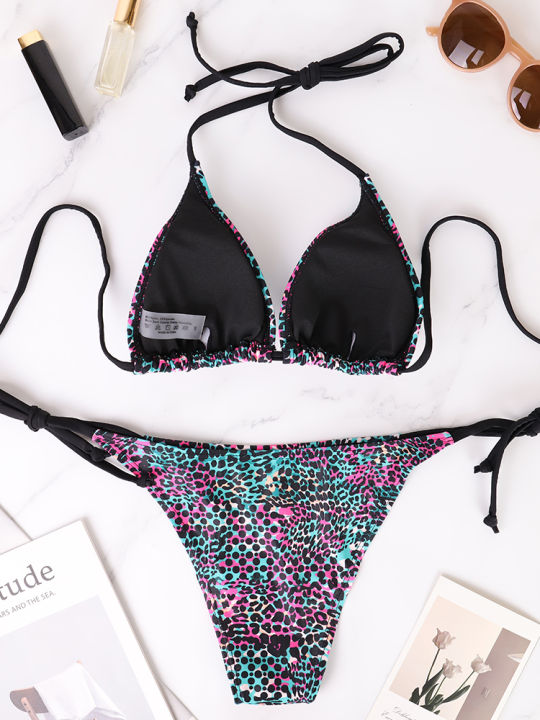 Two-Piece%20Women's%20Split%20Bikini%20Set%20Summer%20Strappy%20And%20Lace-Up%20Colorful%20Polka%20Dot%20Printed%20Lady's%20Bikini%20Beach%20Vacation%20Swimsuit%20-%20Image%202