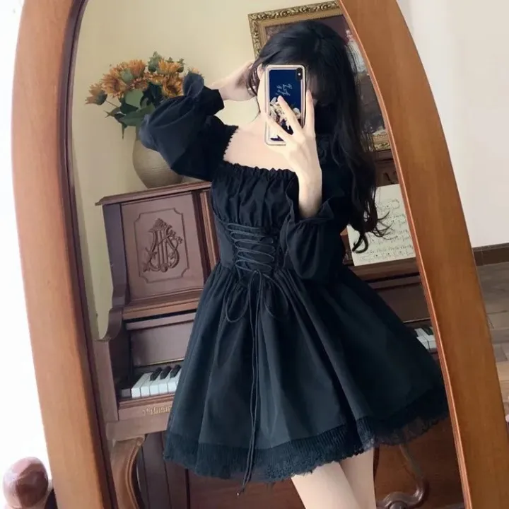 Halloween%20Gothic%20Grunge%20Punk%20Women%20Dress%20Long%20Sleeve%20Lace%20Slim%20Black%20Dresses%20New%20Y2K%20Harajuku%20Lolita%20Fairy%20Core%20Party%20Dress%20-%20Image%202