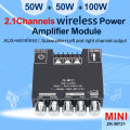 MT21 Bluetooth Amplifier Board, 50W×2+100W 2.1 Channel Subwoofer 12V-24V Audio Power Amplifier Module with Treble Bass Control, Bluetooth, AUX Inputs. 