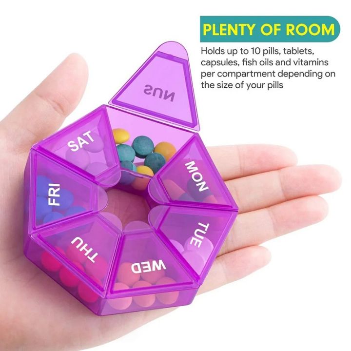 Weekly%207-day%20Pill%20Organizer%20Portable%20Travel%20Pill%20Box%20Multifunctional%20Small%20Medicine%20Case%20Black%20-%20Image%204