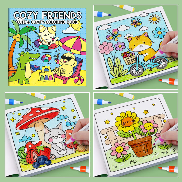 Children's%20Painted%20Painting%20Book%20Cozy%20Friend%20Cute%20&%20Comfy%20Coloring%20Book%20Picture%20Book%20School%20Early%20Education%20Enlightenment%20-%20Image%202