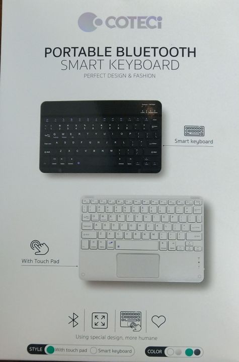 Coteetci Portable Bluetooth Smart Keyboard with TouchPad
