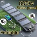 800W Foldable solar panel 6 fold 20w/h portable solar panels Fast charger USB 5V DC Full time solar panel mobile power supply.