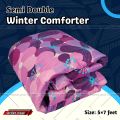 Comforter for Winter Semi double size Exclusive Comforter with full cotton fabric 60*84 inch European cube style (1pcs Box) White , Red , Pink , Blue.