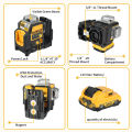 Dewalt DW089LG 12V lithium battery,3-sided 360 degree 12 line laser level,automatic leveling,American standard. 