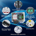 2 in 1 out DC 600V Solar photovoltaic PV Combiner Box With Lightning Protection 32A Fuse MCB SPD Waterproof IP65 Distribution.