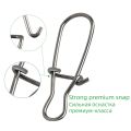 DNDYUJU 50pcs Stainless Steel Fishing Connector Fast Clip Lock Snap Swivel Solid Rings Safety Snaps Fishing Hook Tool Snap. 