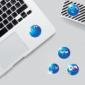 50pcs cute blue bean emoji waterproof stickers ornament Child interest easy paste cute gift DIY. 