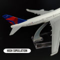 Scale 1:400 Metal Aircraft Replica Delta B747 Plane Boeing Airbus Model Aviation Diecast Miniature Art Kids Toys for Boys. 