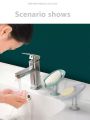 Wall Mounted Soap Holder For bathroom 360 Degree Rotatable Soap Dish Self-adhesive Drainage Soap Container Bathroom and Kitchen Gadget. 