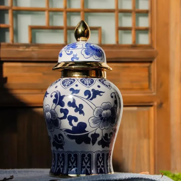 Blue%20and%20White%20Porcelain%20Ceramic%20Storage%20Jar%20General%20Jar%20Vintage%20Chinese%20Handmade%20Tea%20Pot%20Handicraft%20Ornaments%20Home%20Decoration%20-%20Image%204
