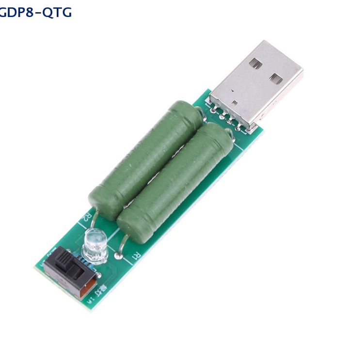 USB Load Tester Mini Power Bank Discharge Resistor W/Switch 2A/1A ...