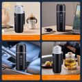 12V 24V Portable Car Heating Cup 500ml Stainless Steel Touch screen Digital Display Water Warmer Bottle Thermos cup Car Kettle.