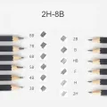 12pcs/set Drawing Pencil Pre-sharped Metal Box Packed 2H-8B Graphite Pencil Set for School Office Stationery Art Sketch Supplies. 