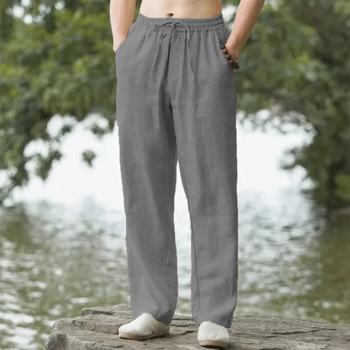 New%20Men's%20Beach%20Pants%20Joggers%20Fashion%20Cotton%20Linen%20Sweatpants%20Casual%20Pants%20Hawaiian%20Vacation%20Loose%20Spring/Summer%20Long%20M-4XL%20-%20Image%204