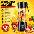 Recargeable Juicer Blender 6 Blades 380ml - Portable Juicer Cup & Smoothie Maker Charging - Water Bottle Portable Fruit Juicer Machine (Double Click Start) By Bee To Door. 