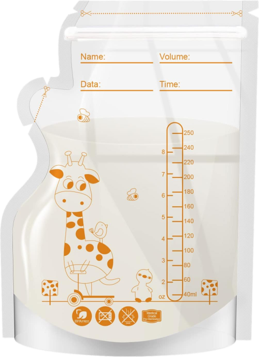 PE%20Giraffe%20Breast%20Milk%20Storage%20Bags,%20250ML%2030pcs/60%20pcs%20per%20Pack,%20Pre-Stick%20Labels,%20BPA%20Free,%20Leakproof,%20-%20Image%204