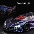 1:18 Scale Apollo EVO Lambor LP770 Alloy Sports Car Diecast Toys Model Ornament Music Light Pull Back Vehice Child Birthday .
