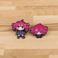 2pcs Anime Kasane Teto Enamel Pin Cartoon Characters Cute Girl Brooch Manga Badges for Backpack Clothes Lapel Decorative Props.