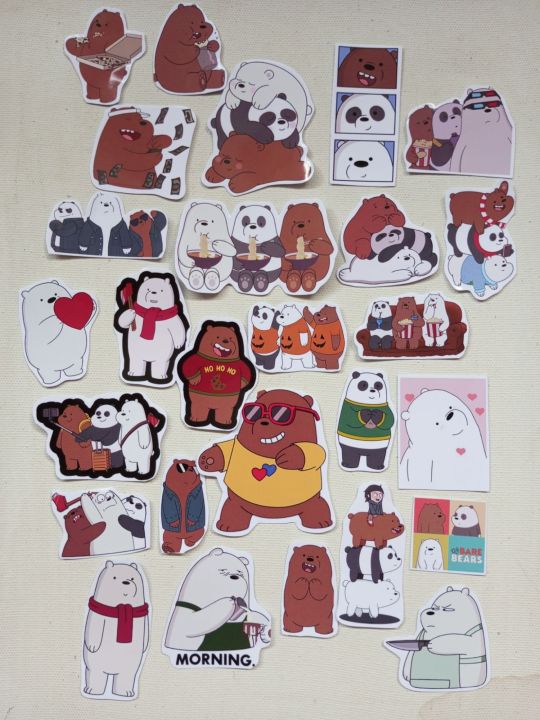 we bare bears stickers pack of 25