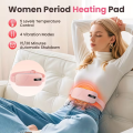Heating Pad USB Rechargeable Portable Heating Belt for Waist & Abdomen | Electric Heating Pad with Vibration Massage | Cordless Menstrual Comfort Belt for Home, Office & Travel. 