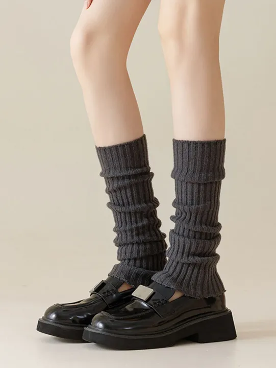 4%20Pairs%20Ladies%20Solid%20Color%20Vertical%20Stripes%20Warm%20Over%20Knee%20Socks%20JK%20Fashion%20Autumn%20Winter%20Collection%20Simple%20Design%20-%20Image%206