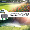MOES Bluetooth Smart 2-Way Water Valve, Garden Sprinkler, Programmable Timer, Filter, Rain Delay, Automatic Irrigation Control. 