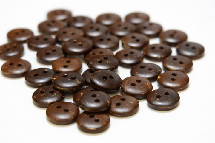 Coconut Shell Buttons 2 Holes 12.5mm for Shirt & Punjabi Sewing [24 pcs]