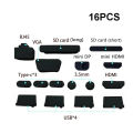 16Pcs/Set Universal Anti Dustproof Notebook Port Plug Silicone Protector USB Elastic Laptop Computer Cover Stopper. 