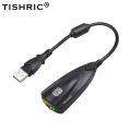 TISHRIC Promotion 5HV2 External usb sound card 7.1 with 3.5mm audio interface adapter for headphone speakers laptop Computer PC. 
