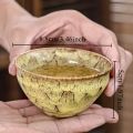 A Set of Handmade Ceramic Teacups, A Total of 5 Pieces, Traditional Kiln-changed Wuxing Kung Fu Teacup, Jianzhan Style.