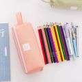 Double Layer Portable Pencil Case Oxford Cloth Double Zipper Pencil Bag for Students Back To School Storage Stationery Supply.