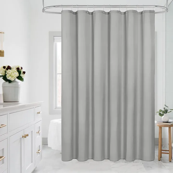PEVA%20Waterproof%20Shower%20Curtain%20Mildew%20Bathroom%20Solid%20Curtain%20Wave%20Window%20Tulle%20Home%20Luxury%20with%20Hooks%20%20Heavy%20S%20Fold%20Wavy%20Shower%20-%20Image%207