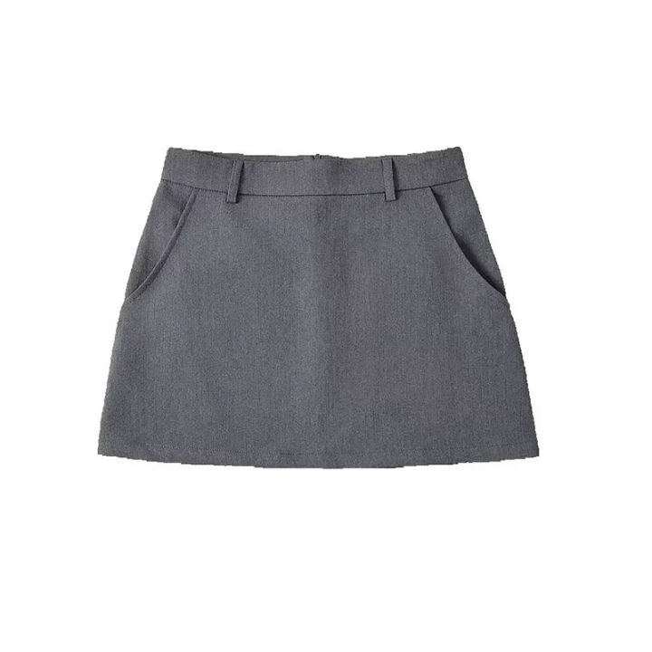 Mooyufon%20Women%20Fashion%20Solid%20Back%20Zipper%20A-Line%20Mini%20Skirt%20Vintage%20High%20Waist%20Female%20Chic%20Lady%20Skirts%20-%20Image%203