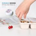 4 Grid Snack Containers Reusable Meal Prep Lunch Containers Portable for Kids and Adults Home Snack Storage Bottles Kitchen Tool. 