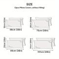 2pcs Zippered Waterproof Pillow Cover, Oil-resistant Knitted Pillow Protector for Bed Sleeping Pillowcase.