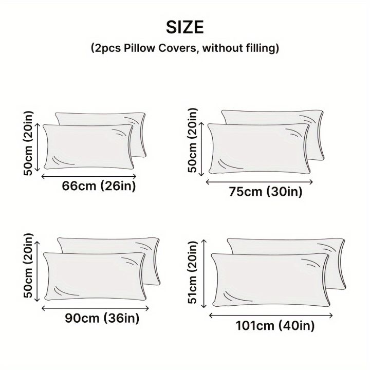 2pcs%20Zippered%20Waterproof%20Pillow%20Cover,%20Oil-resistant%20Knitted%20Pillow%20Protector%20for%20Bed%20Sleeping%20Pillowcase%20-%20Image%203