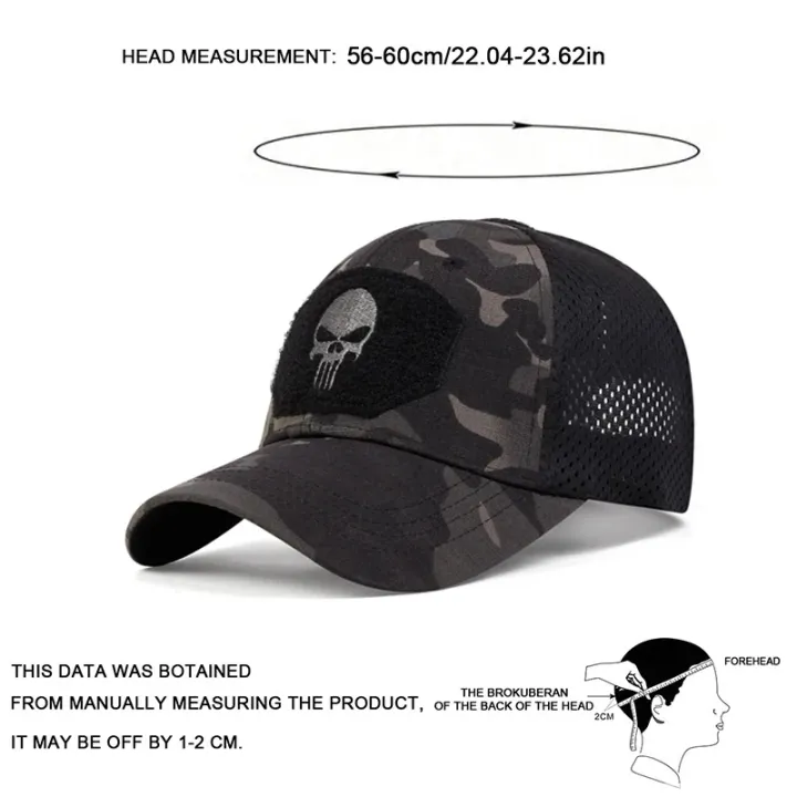 2025%20NEW%20Skull%20Embroidered%20Top%20with%20Patch%20Breathable%20Baseball%20Caps%20Spring%20and%20Autumn%20Outdoor%20Adjustable%20Casual%20Hat%20Sunscreen%20Hat%20-%20Image%202