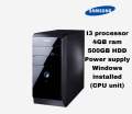 I3 3/6th gen Dekstop computer PC - 4GB RAM/500GB HDD. 