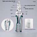 Industrial Grade Foldable Wire Stripper Pliers, Multifunctional Electrician Tool for Wire Cutting & Crimping. 