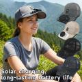 Breathable Sunhat with Solar Fan Outdoor Sun Protection Hat USB Rechargeable Fan Baseball Caps Summer Sunscreen Sunshade Hats.