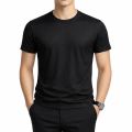 Premium Jersey Fabric Round Neck T-Shirt For Men – Soft & Comfortable – White, Black, Navy Blue, Maroon, Blue – Size M-XXL.