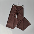 Women's Cross Waist Flare Pants - Booty Lifting Yoga Tights with Ruffle Detail, Quick Dry Wide Leg for Fall Workouts. 