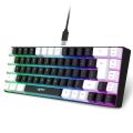 New Game Membrane Keyboard 68 Key Wire Split RGB Backlight Multi-function Wired Keyboard In Stock. 