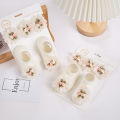 2Pcs/Set Ins Cream Chiffon Flower Headbands with Cotton Socks for Baby Girls Boutique Flower Anti-Slip Short Cotton 0-12M Sock. 