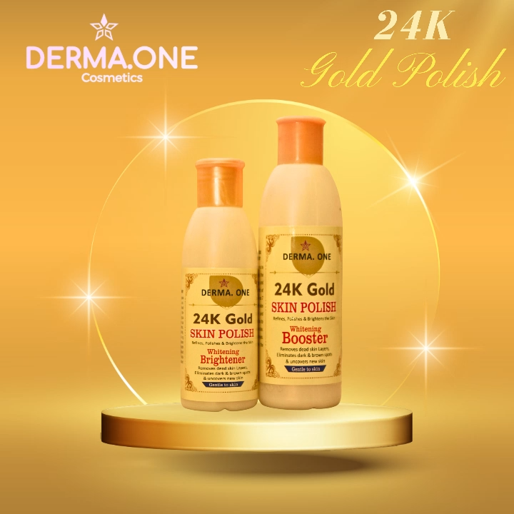 Derma One 24K Gold Skin Polish 200ml – Professional Skin Polisher for Face & Body | Instant Glow & Whitening | For All Skin Types