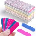 50/100pcs Double Side Nail Files Mini Wood Sanding Buffer Block Set For Gel Polish Manicure Pedicure Salon Nail Art Tools. 