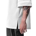 Running T-shirt Men Oversized Dropped Shoulder V-neck Half Sleeve Fitness T Shirt Summer Mesh Loose Gym Clothing Sports Jerseys.