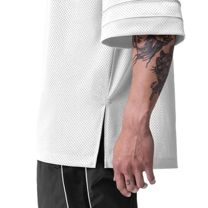 Running%20T-shirt%20Men%20Oversized%20Dropped%20Shoulder%20V-neck%20Half%20Sleeve%20Fitness%20T%20Shirt%20Summer%20Mesh%20Loose%20Gym%20Clothing%20Sports%20Jerseys%20-%20Image%204