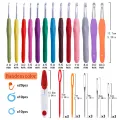 KRABALL Knit Crochet Hook Kit Knitting Needles Set With Bag,Steel Large Eye Blunt Needle,Markers,DIY Hand Sewing Accessories. 